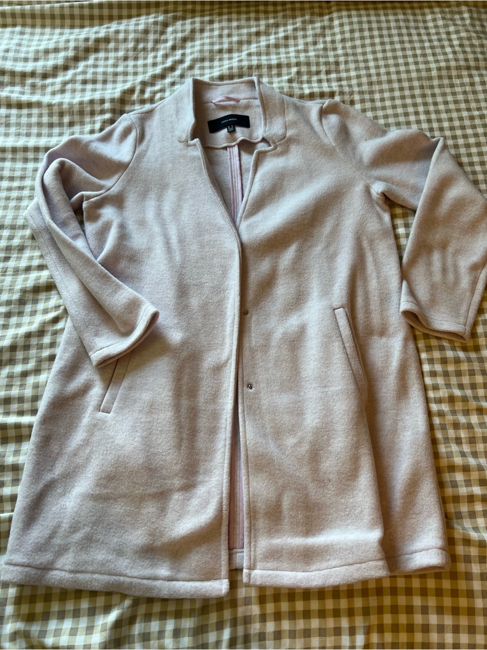 Vero Moda Pale Pink Pea Coat